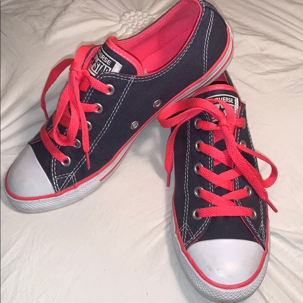 Pink and Blue Converse shoes size 7